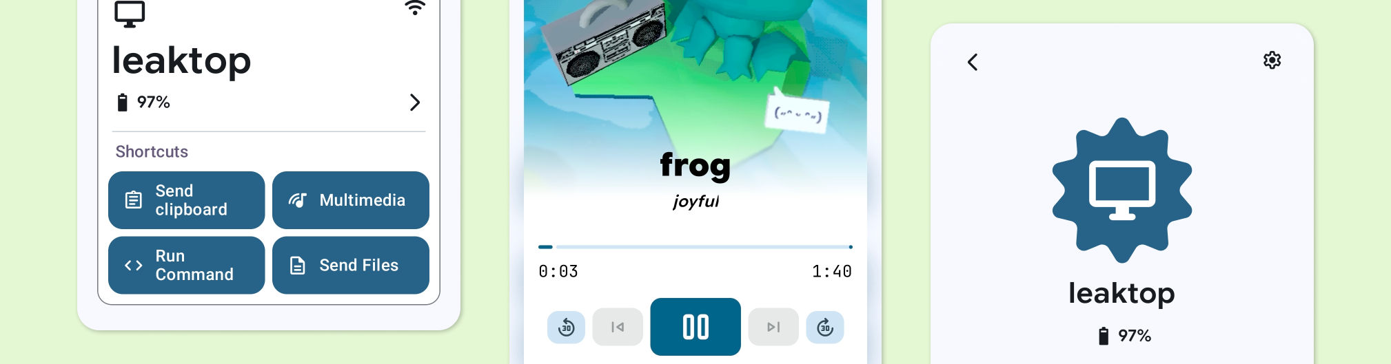 KDE Connect for Android mockups